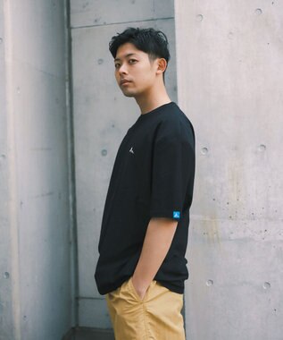 SHARE PARK MENS 【UVカット・吸水速乾・ストレッチ・軽量 】バンダナバックプリントＴシャツ ブラック系