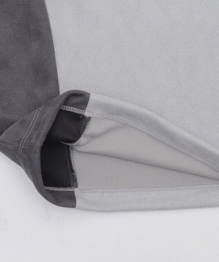 WEGO 【ユニセックス着用ITEM/MLサイズ展開】フェイクスウェードドルマンハーフZIPT（SS） ライトグレー