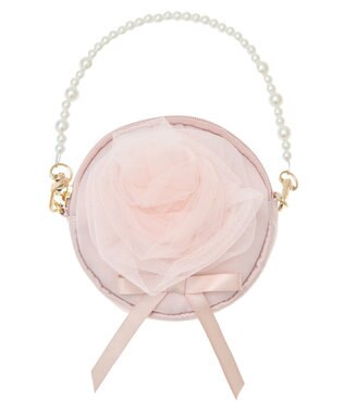 Maison de FLEUR コットンキャンディラウンドポーチチャーム Pink Beige