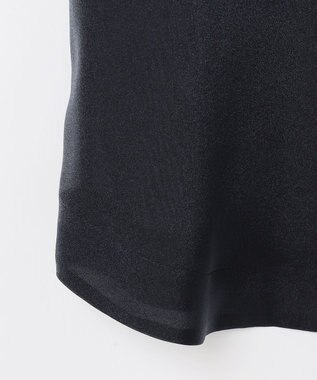 組曲 L 【WEB限定】シャイニーオーガンボウタイ付き ブラウス ネイビー系