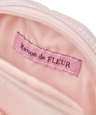 Maison de FLEUR コットンキャンディラウンドポーチチャーム Pink Beige