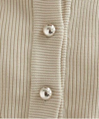 WEGO 【ANGIE VINTAGE】メタルボタンカーディガン ホワイトアイボリー