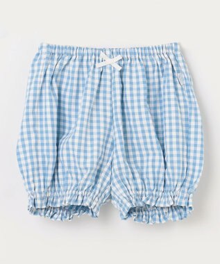組曲 KIDS 【80-90㎝】ギンガム セットアップ ブルー系3