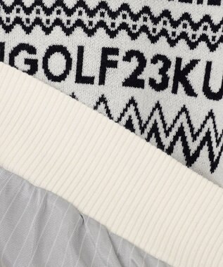 23区GOLF 【WOMEN】【ウォッシャブル】ノルディック柄裏付き ニット ライトグレー系