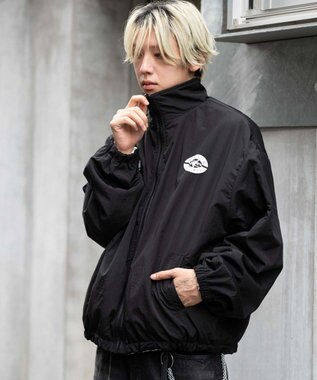 WEGO 【ユニセックス着用ITEM/リバーシブル/2WAY】リバーシブルフリースブルゾン ブラックその他