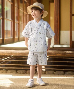 MIKI HOUSE HOT BISCUITS 【ミキハウス】【80-150cm】 金魚・とんぼ和柄の甚平スーツ