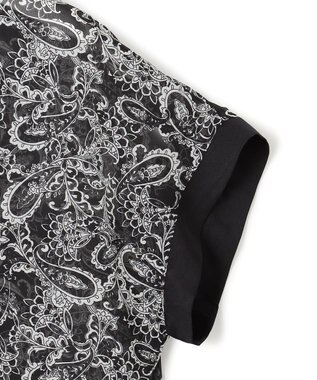 23区 S 【一部店舗限定/速乾性/洗える】モノトーンプリント ワンピース ペイズリーモチーフ