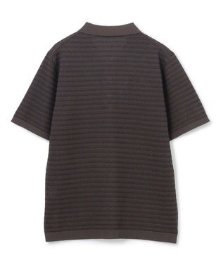JOSEPH HOMME 【洗える】ジオメトリックボーダー　ポロニット ダークブラウン系3