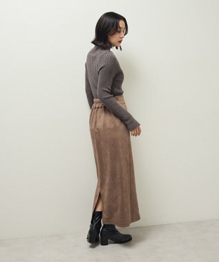 Green Parks ・Ｐｅｔｉｔ　Ｆｌｅｕｒ　ボトルネックリブニット Charcoal Gray