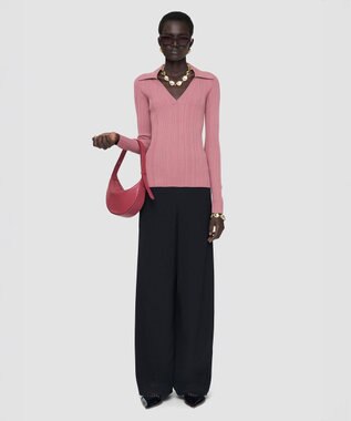 JOSEPH ニットプリッセ　ロングスリーブニット Musk