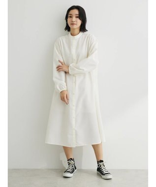 Green Parks ＳＥＴ２点　ニットベスト＋シャツワンピース Off White