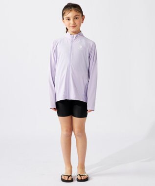 BEAMS SCHOOL 接触冷感ラッシュガード ラベンダー