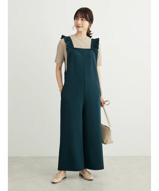 Green Parks ・ＲＡＹ　ＣＡＳＳＩＮ　ラッフルショルダーサロペット Green