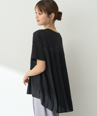 earth music&ecology バックプリーツドッキングチュニック Black