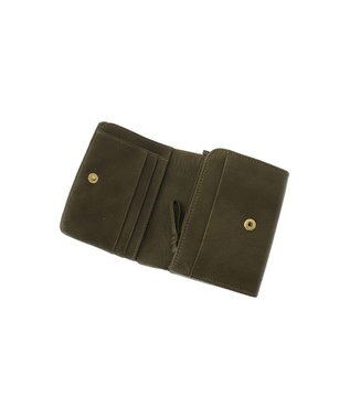 genten ゴートベーシック 二つ折り財布 カーキ