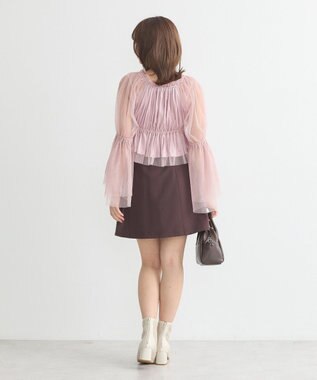 earth music&ecology チュールブラウス Pink