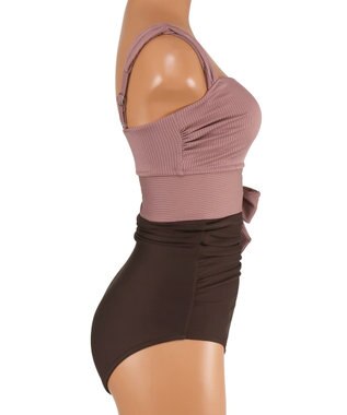 San-ai Resort（三愛水着楽園） 【SALE】【ナチュラルシェイプスイム　ライト】ノンワイヤービキニ　9M ピンク×ブラウン