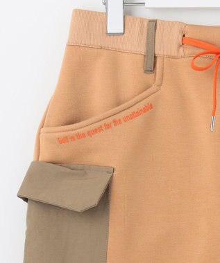 PW CIRCULUS 【WOMEN】裏毛カーゴスカート ベージュ系