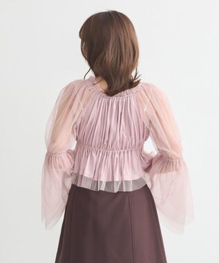 earth music&ecology チュールブラウス Pink