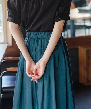 Tiaclasse L 【おのののかさん着用】ランダムタックロングスカート グリーン