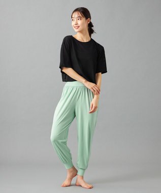 Chacott Chacott BALANCE シアーリブバックシャンTシャツ ブラック