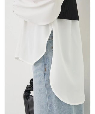 earth music&ecology ＳＥＴ２点ニットベスト＋シャツ Black