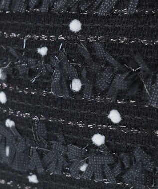 Maison de FLEUR LINTONツイード2Wayミニボストンバッグ Black