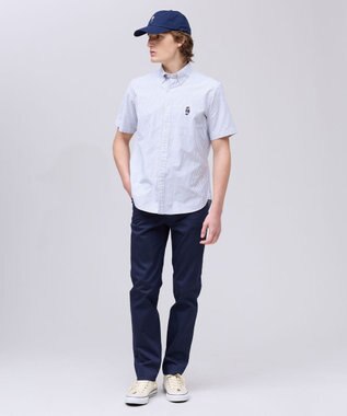 J.PRESS MEN 【ストレッチ】コンパクトピケストレッチ５ポケット パンツ ネイビー系