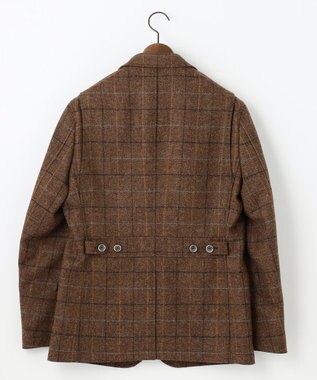JOSEPH ABBOUD 【ツィード/UKファブリック】 ツイード　ウィンドーベン ジャケット ダークブラウン系4