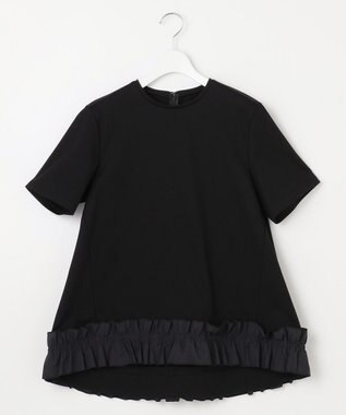 23区 【R(アール)】プレミアムコットンコンビ フリルヘムトップス ブラック系