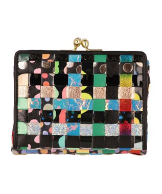 tsumori chisato CARRY エポネコメッシュ 2つ折り財布 がま口 ブラック