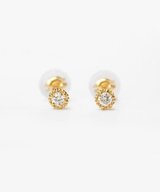 WEB限定】FLORA K18 DIAMOND K18 PIERCED EARRINGS K18