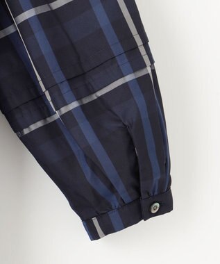 J.PRESS LADIES 【洗える】2/2綾 メモリーチェック ワンピース ネイビー系3