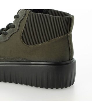 MODE ET JACOMO <D'ICI>プラットフォームハイカットスニーカー カーキキジ