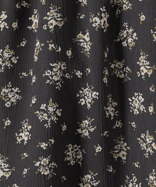 J.PRESS LADIES 【洗える】楊柳フラワープリント キュロット パンツ グレー系5