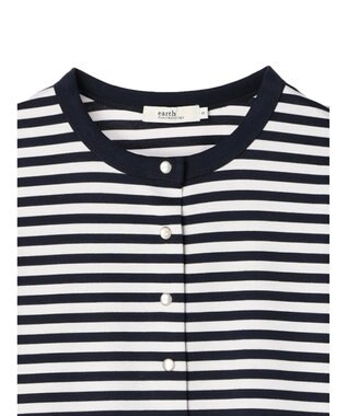 earth music&ecology パールスナップボタンカーディガン Border