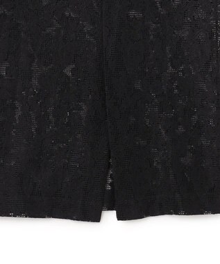 BEIGE， FLUORITE / 異素材コンビ レーススカート Black