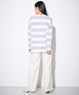 GRACE CONTINENTAL ウールストレッチセミワイドパンツ ホワイト