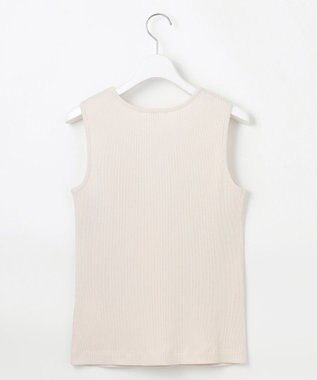【洗える】リブ ノースリーブ カットソー