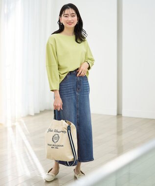 ANY L フロントスリットデニムスカート ワンウォッシュ