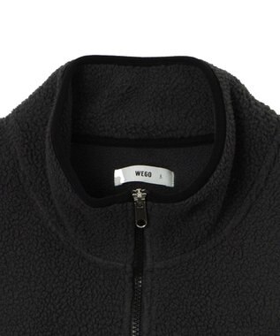 WEGO 【ユニセックス着用】フリース　ハーフZIPプルオーバー ダークグレー