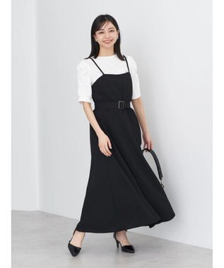 earth music&ecology ウエストマークキャミワンピース Black