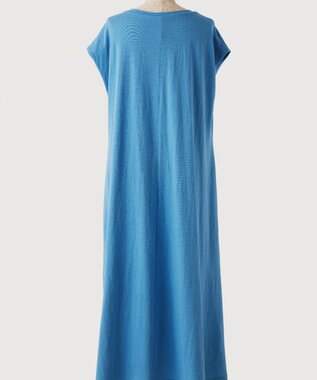 TOQUE 〈大草直子さんアドバイザー〉【天然素材】タンギスコットン天竺 ワンピース サックスブルー
