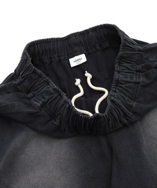 WEGO ツイルブラスト加工ワイドショートパンツ ブラック