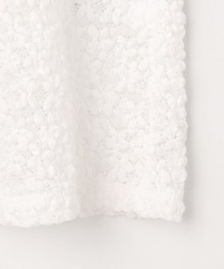 組曲 【WEB限定】フラワーチュールタートルネック カットソー アイボリー系