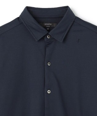 JOSEPH HOMME ツイルネルジャージー　レギュラーカラーシャツ ネイビー系