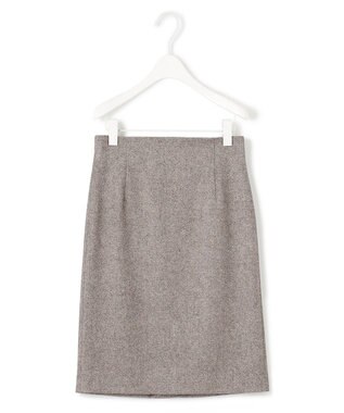 ICB L シックツイード スカート ブラウンミックス系