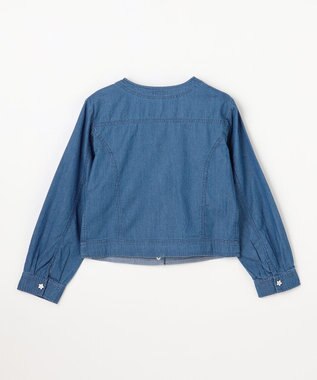 組曲 KIDS 【150-160㎝】 フラワーボタンデニムジャケット ネイビー