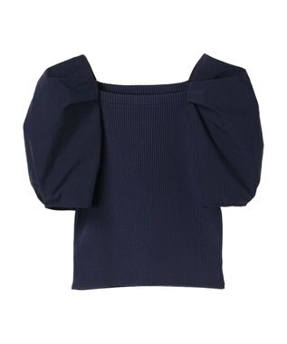 Green Parks ・ＡＮＤ　ＳＥＡＲＣＨ　布帛スリーブニットプルオーバー Navy