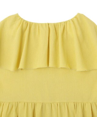earth music&ecology ラッフルカラーペプラムカットブラウス Yellow
